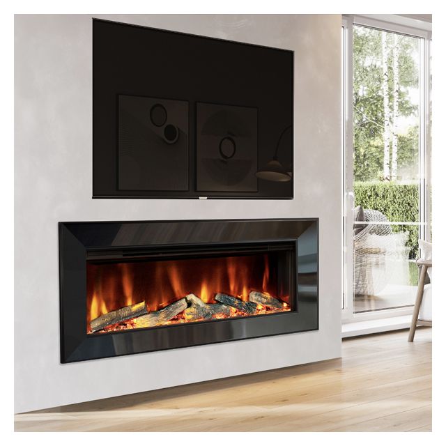 Celsi Electriflame VR Commodus S-1000 with Black Nickel Fascia Electric Fire