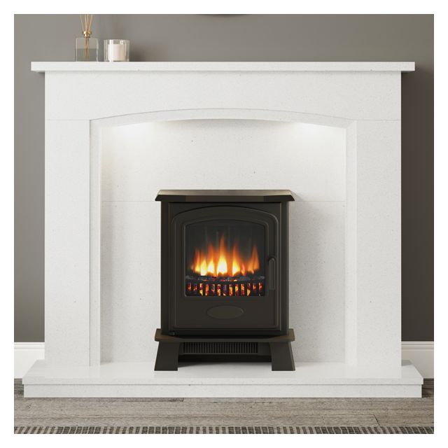 FLARE Collection by Be Modern Emelia Marble Fireplace